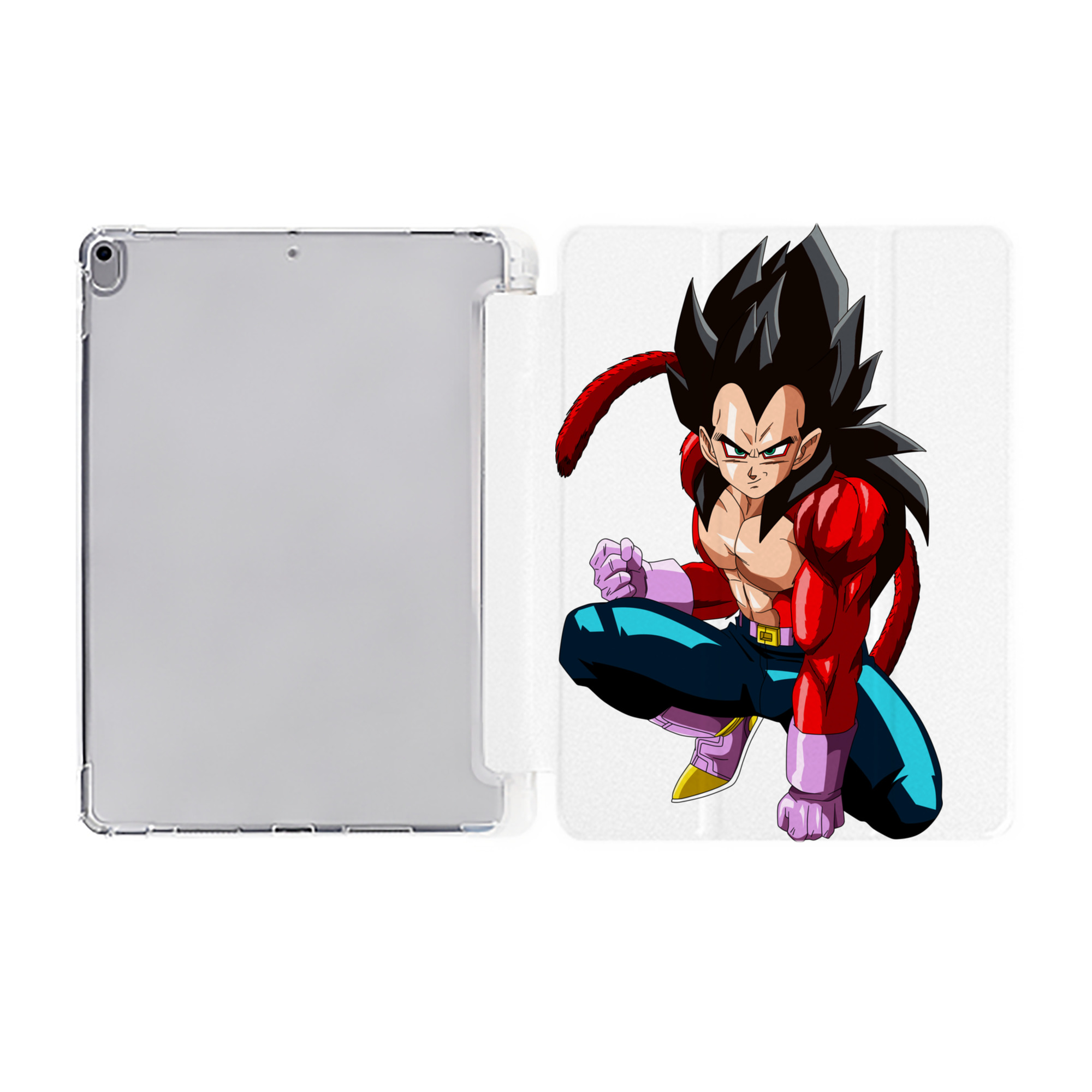 （画像用） ドラゴンボール ベジータ四世（Bejīta Yonsei）DRAGON BALL Vegeta IV IPad ケース ペン収納付き 三つ折りスタンド PUレザー×シリコン 対応機種9.5/10.5/10.9インチ